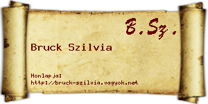 Bruck Szilvia névjegykártya